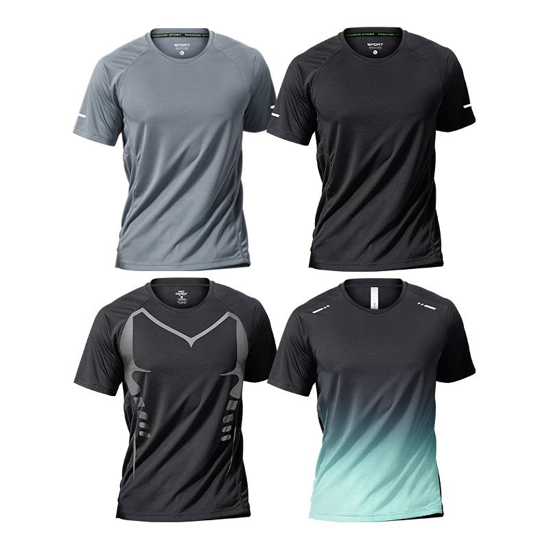 "sport t-shirts for men dry short sleeves of ice for summer