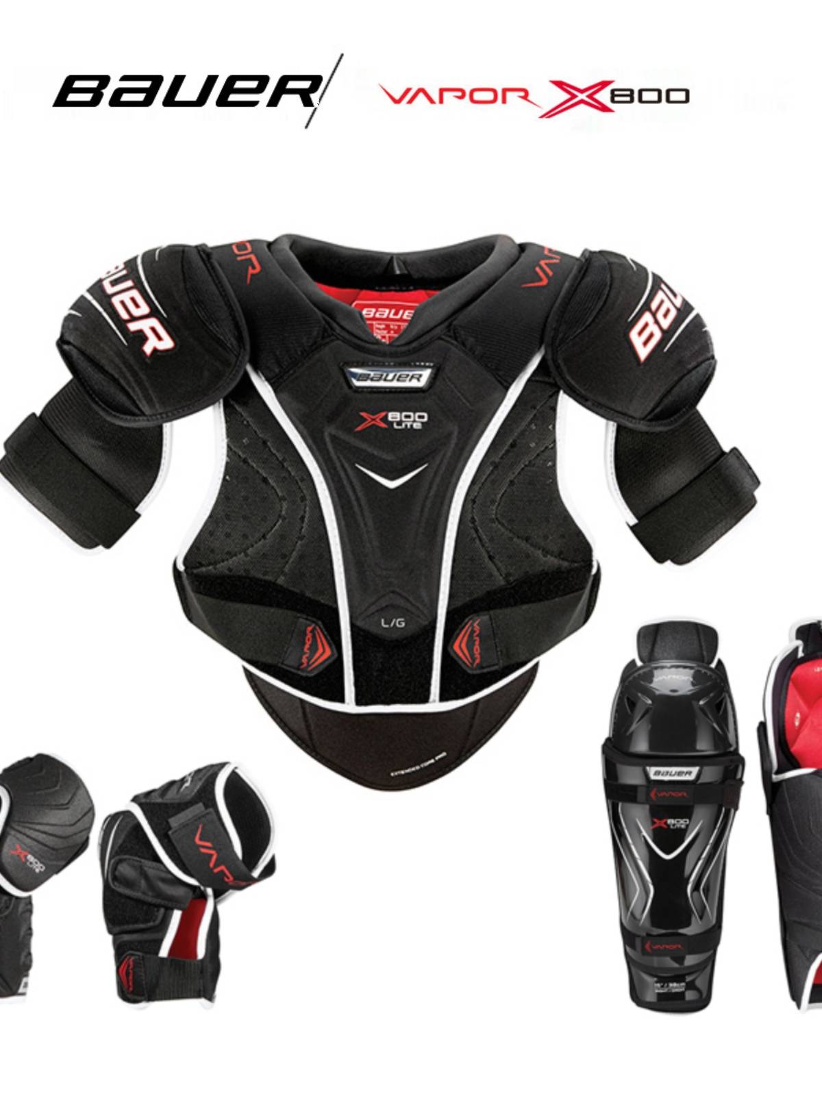 bauer/Ball Vapor X800 Lite ice hockey protective hockey ball to protect the chest, elbow to protect the legs skating shoulders