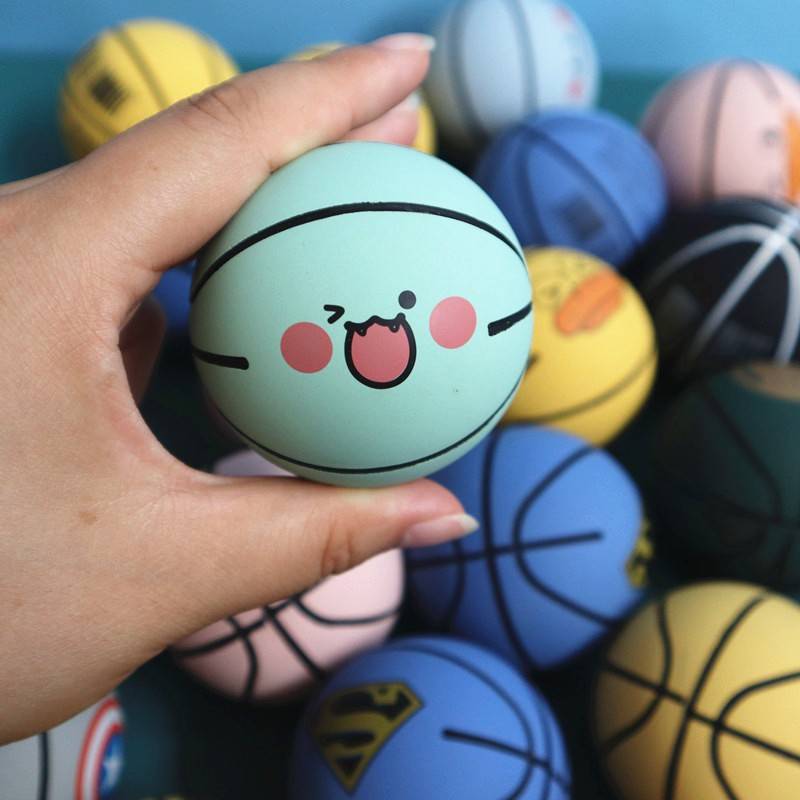 Children's High Bully Ball Uncarler Ball Volume Toys Basketball Training Cartoon Mini Popular Ball Parent -Child Interactive Ball