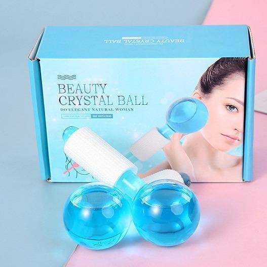 Ice Hockey Cosmetic Powder Crystal Ice Hockey Ice therapy Face Massage Glass Ice Boat Beauty Ball
