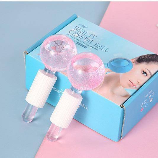 Ice Hockey Cosmetic Powder Crystal Ice Hockey Ice therapy Face Massage Glass Ice Boat Beauty Ball