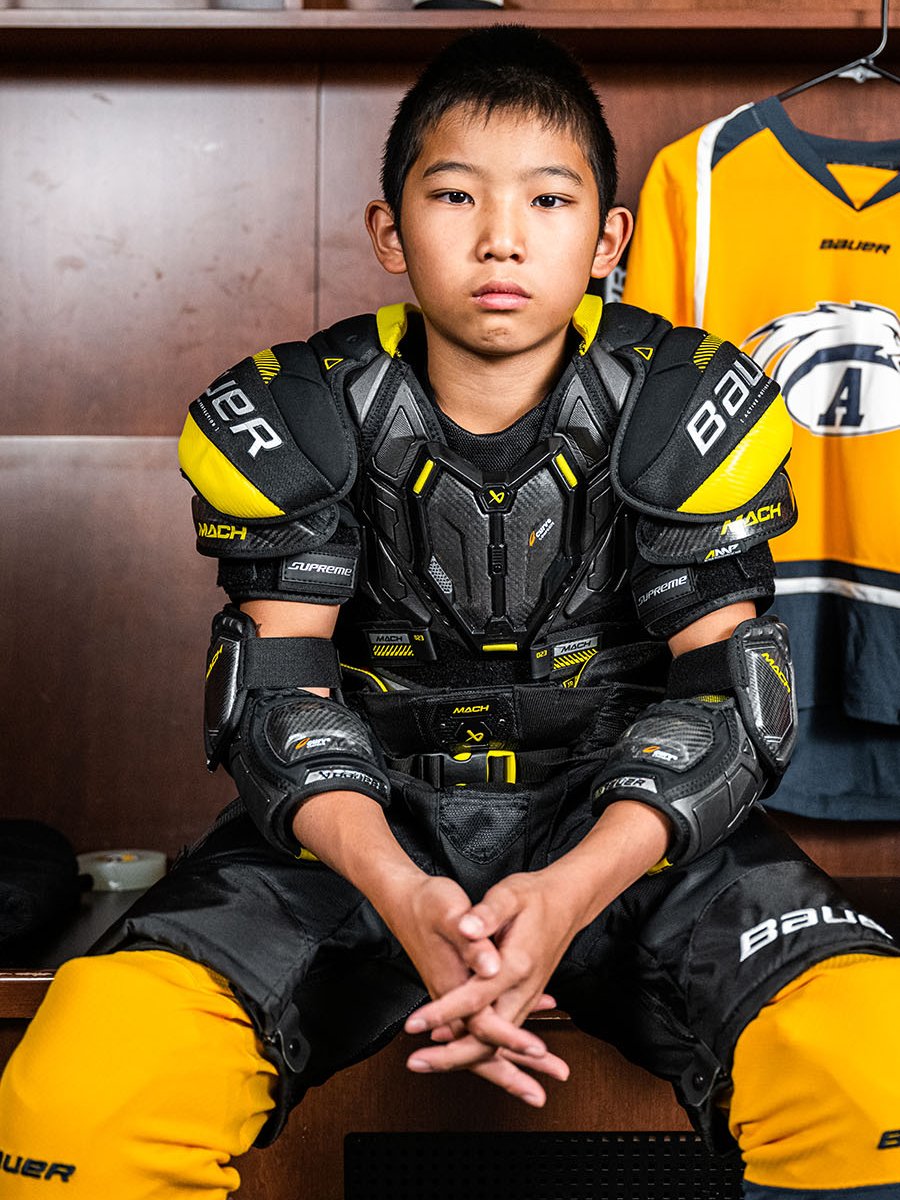 New Bauer Mach Youth Adult Competition Class Ice Hockey Protective Three -piece Bauer Betta Breit and Elbers