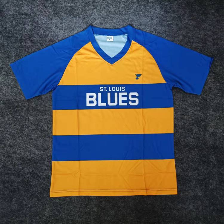 San Yilus Blue Team fast dry, sweat, breathable, run foot ice hockey flight short -sleeved sports T -shirt fans