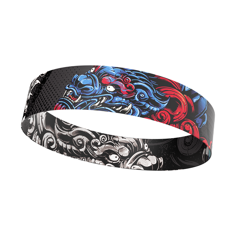 Guo Chao Outdoor Movement with male ice silk sweat sweat with cold and sweat -proofing with basketball with a basketball forehead running headband