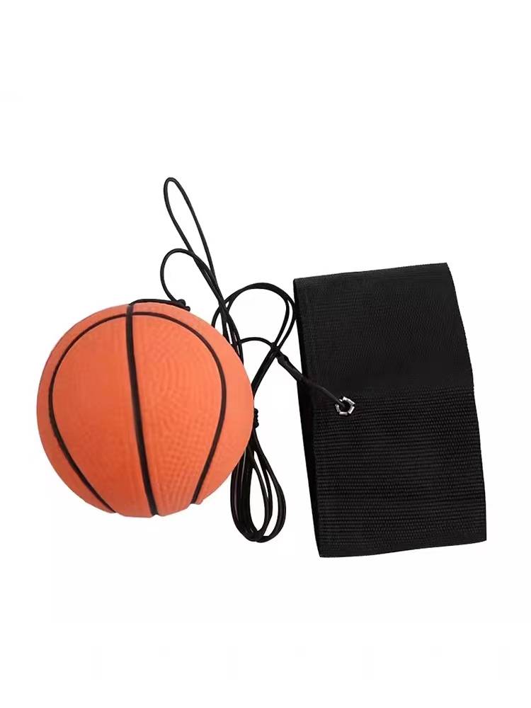 Wrist elastic ball with rope rubber throwing ball children's hand throw ball boy exercise reactive elder