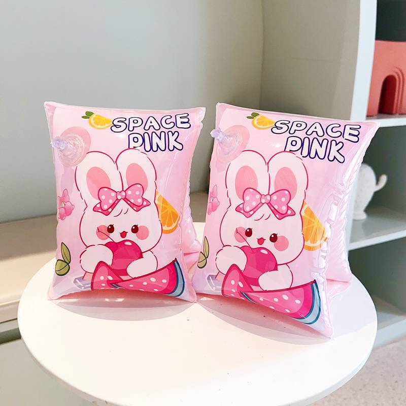 Light Pink Bunny Thick Triangle Children [Suitable for 35-90 catties]