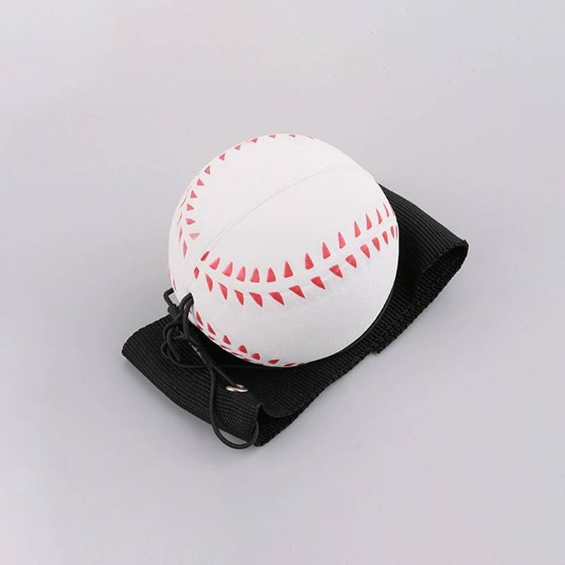 Super bomb baseball with wristband+elastic rope-wear-resistant