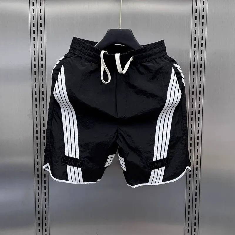 2024 New Bingshi Thin Pan Pants Men's Summer Dry Loose Basketball Leisure Sports Big Pants
