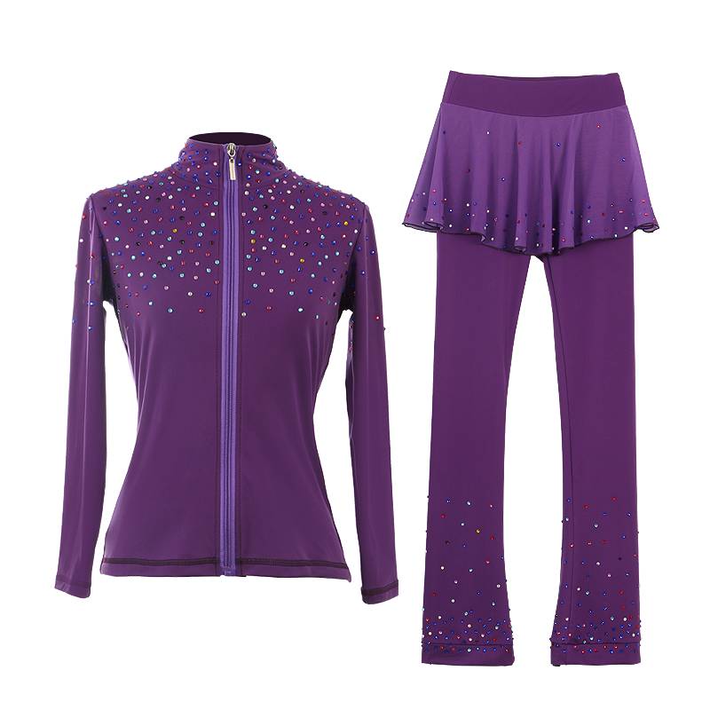 Zagitova Falter Skating Training Server Set Girl Slipper Skinfront Children's Adult Jacket and Velvet Hip Pants Skirt