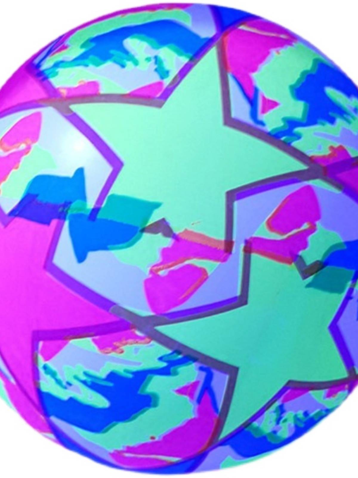 Hot -selling net red light -emitting football PVCBALL fluorescent ball young children inflatable toy shooting ball rainbow ball
