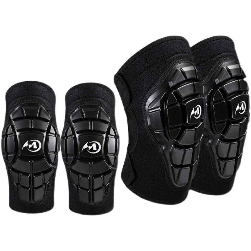 Children's balanced car soft guards roller skating bicycle portable skiing board elbow and knee 4 pieces of silicone protective cover