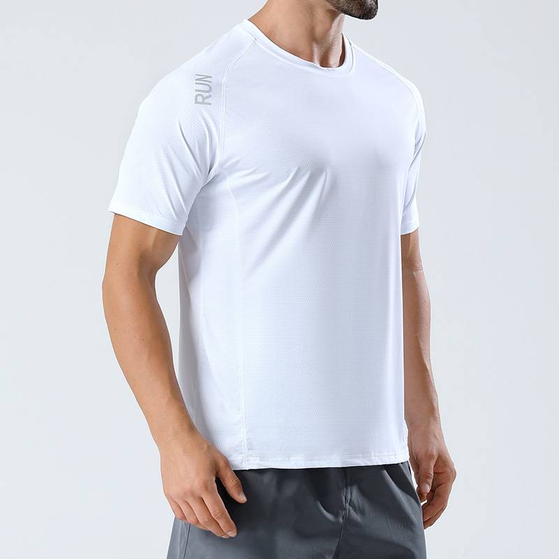 Jianling ice silk breathable short -sleeved T -shirt men's fast dry fitness running shirt outdoor fast dry basketball uniform sports jacket