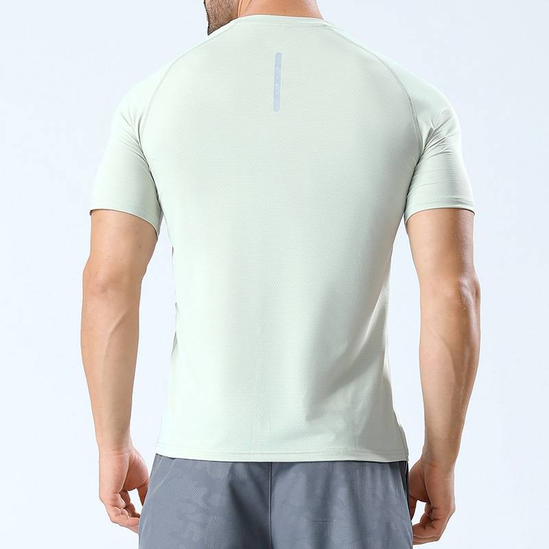 Jianling ice silk breathable short -sleeved T -shirt men's fast dry fitness running shirt outdoor fast dry basketball uniform sports jacket