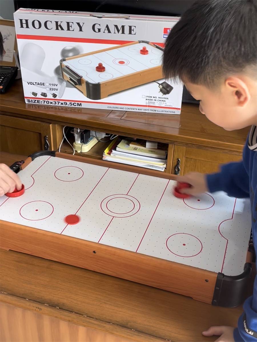 Crown table ice hockey machine air table hanging ball hanging balls family sports parent-child toy children's gift 3-6-8 year old men