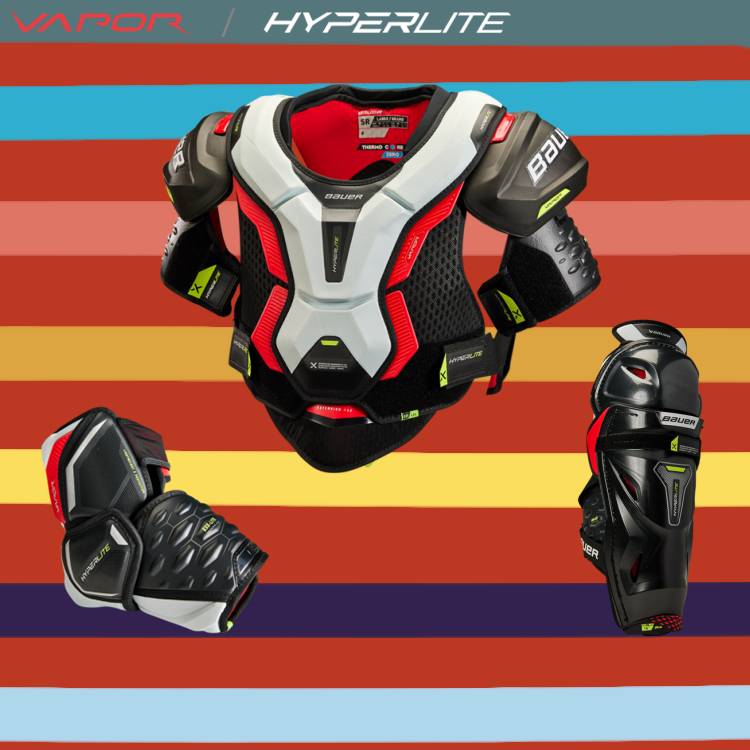 22 years of new bauer hyperlite ice hockey protective adult adult adult adults protect the chest and elbow, legs and legs