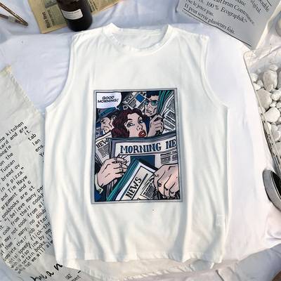 Summer new vest male ice silk thin casual shoulder loose top jacket juvenile sports basketball sleeveless T -shirt