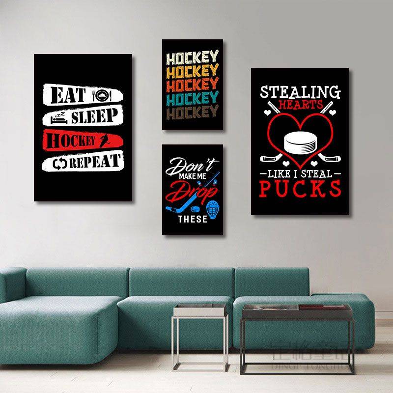 Ice Hockey Decoration Club Leisure Center Hanging Painting Stadium Sports Ski Sports Exercise Competition Mile
