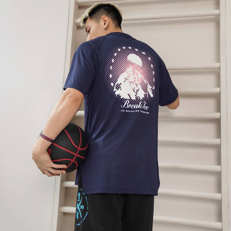 Short sleeves when Xue Rong-Tibetan blue color