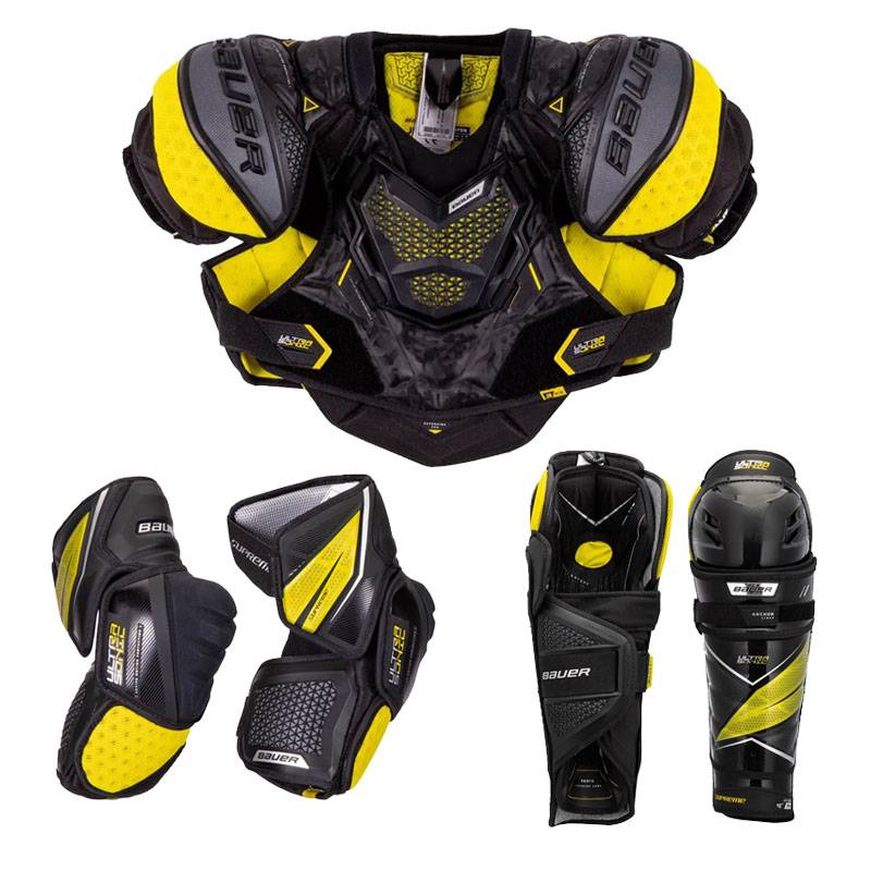 Bauer ultrasonic supersonic ice hockey protective set Ball children adults protect the chest and elbow and elbow