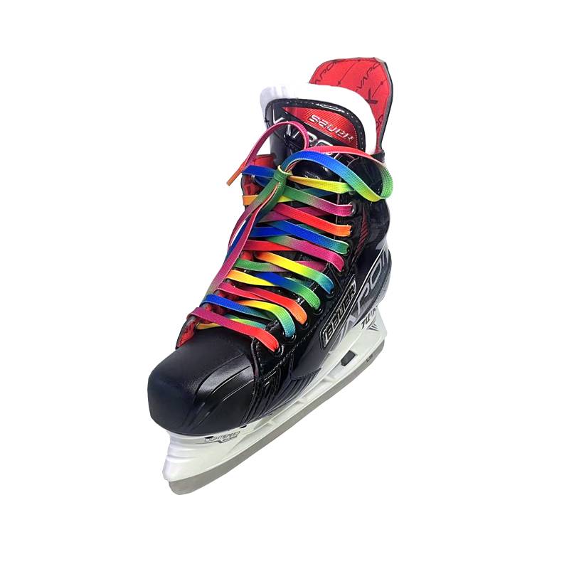 New professional rainbow ice hockey laces children and adults adults with wax ice shoe waterproof multi -color optional