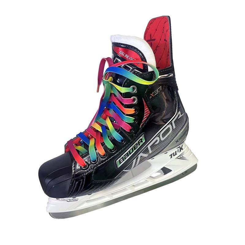New professional rainbow ice hockey laces children and adults adults with wax ice shoe waterproof multi -color optional