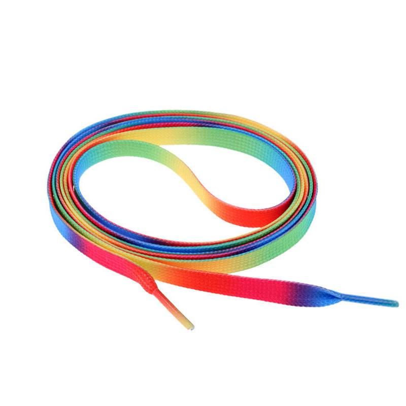 New professional rainbow ice hockey laces children and adults adults with wax ice shoe waterproof multi -color optional
