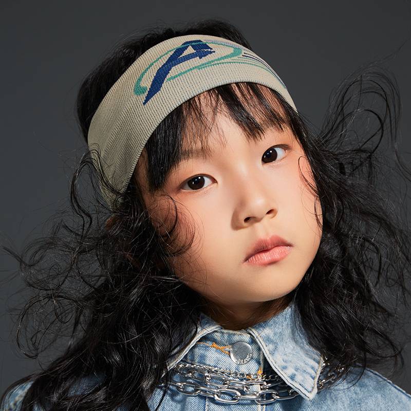 Summer children's movement hair with male and female babies with a cool run street dance sports meeting accessories nursing forehead hair ornament