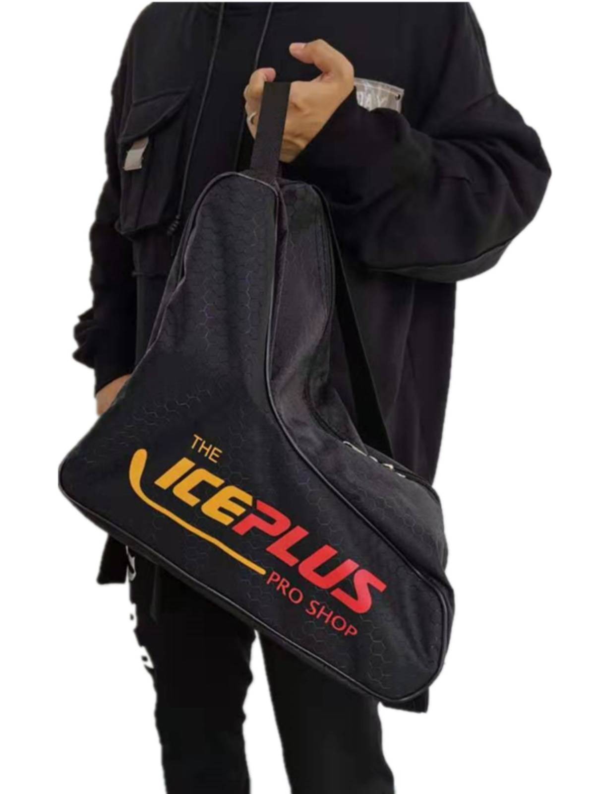 Iceplus roller skating shoe bag storage ice hockey equipment bag waterproof Oxford cloth lightweight and wear -resistant can back ice knife shoe bag