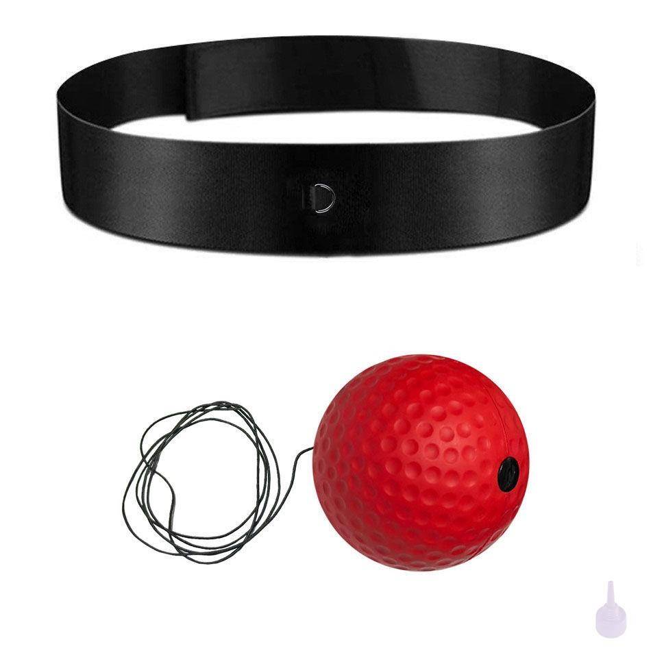 Knitting headband+red soft ball