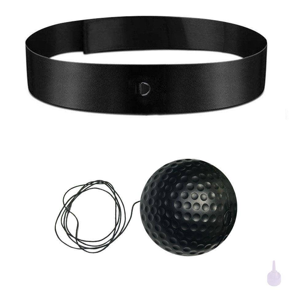 Knitting headband+black soft ball