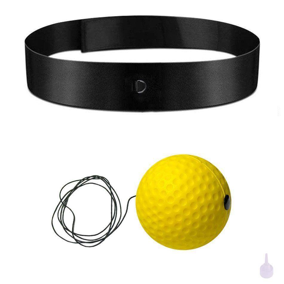 Knitting headband+yellow soft ball