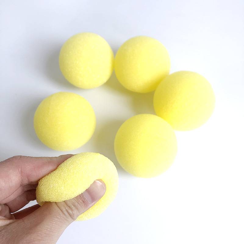 Six children's low elastic balls are soft and non -deformation Sponge Ball Baby Puzzle Toys Photography Pruder Badminton