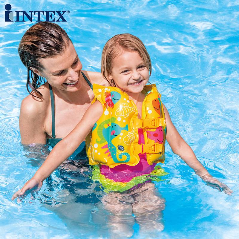 INTEX children's life jacket buoyant vest baby swimming equipment baby water vest drifting swimwear swimming ring
