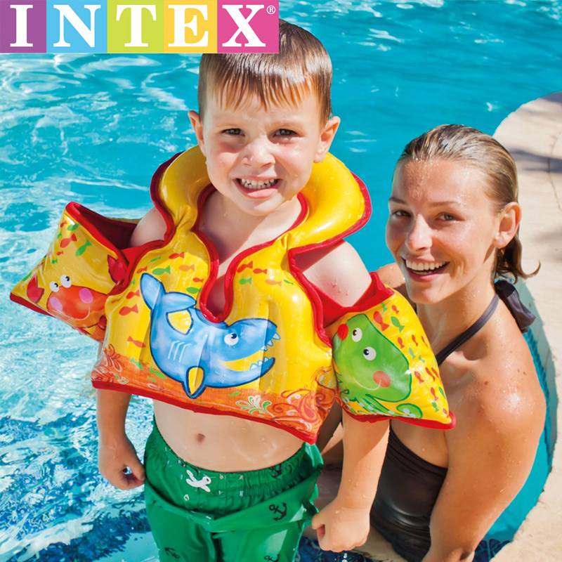 INTEX children's life jacket buoyant vest baby swimming equipment baby water vest drifting swimwear swimming ring