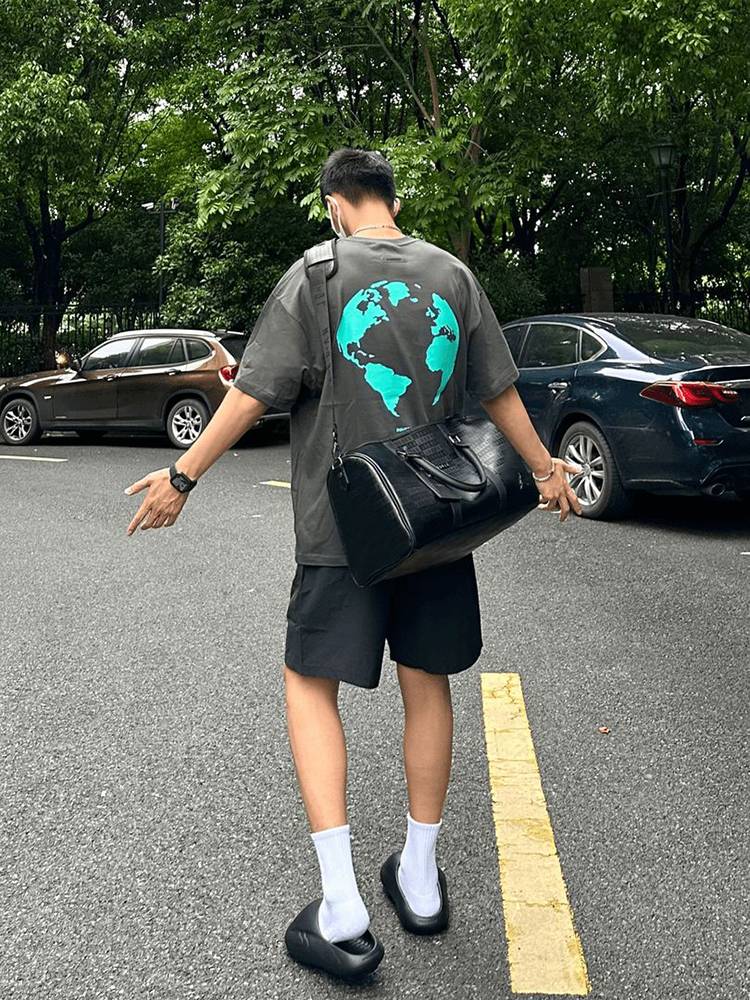 Black nylon-dry shorts for the summer sports boys wearing scrawny-American basketball Quarters