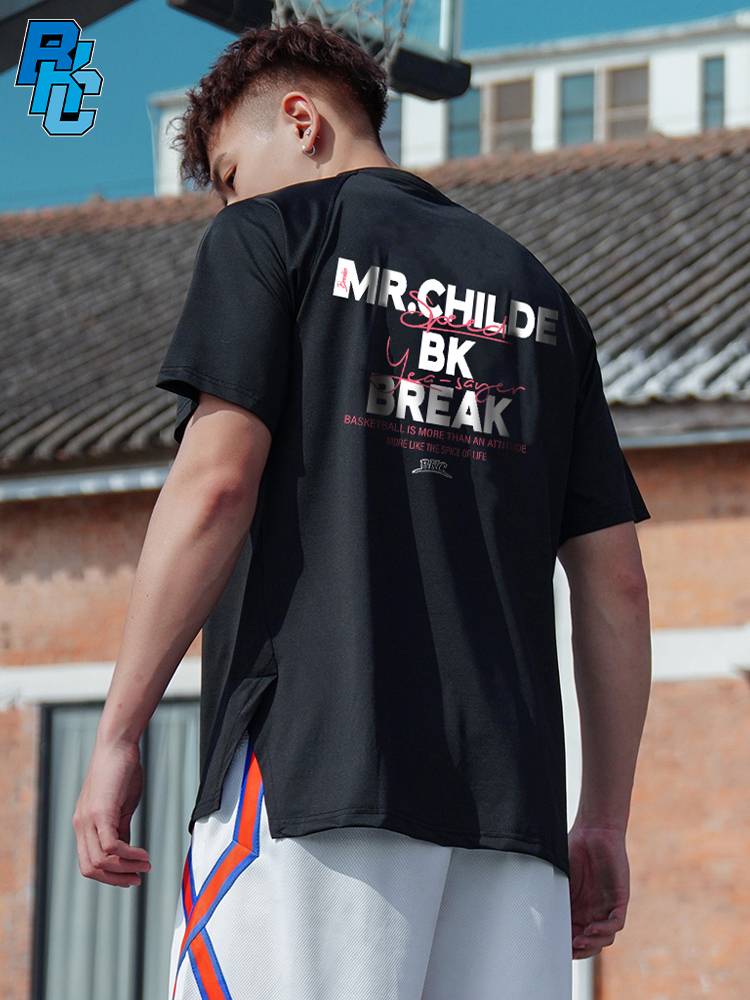 Broken Bar Bar Basketball Speed Short -sleeved American Shooting Sweet Summer Fitness T -shirt Male Youth Training Services