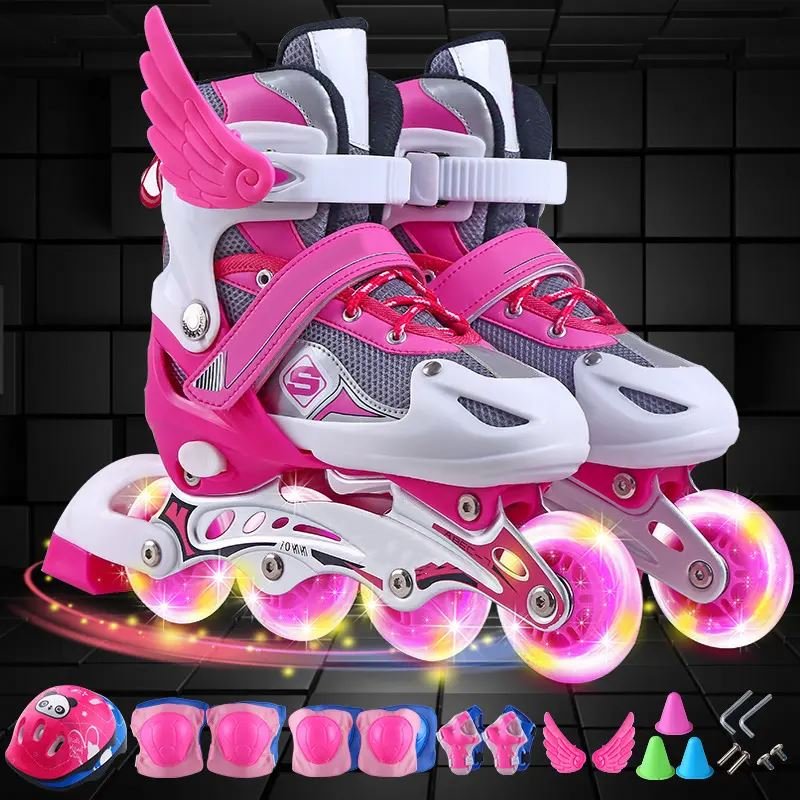 Leather Ice Inline Compostite EVA Winter C600 Professional Ult 200 PVC Men Black-blue Ice Hockey skates