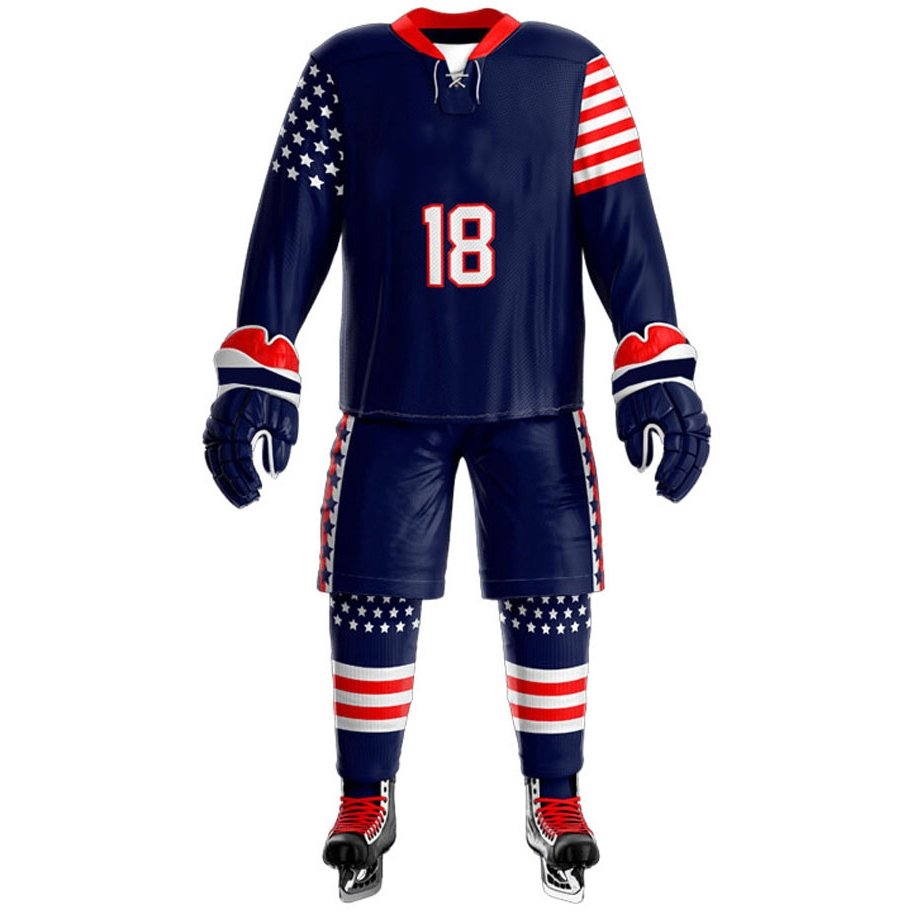 Premium Unisex Ice Hockey Uniform High Quality Youth Sportswear with Custom Design OEM Team Name Low MOQ Plain Blank Pattern