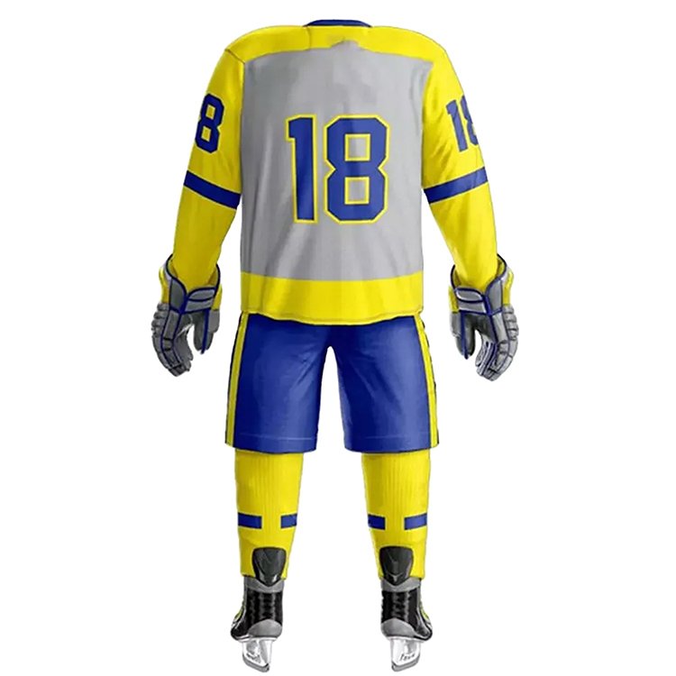 Plus Size Ice Hockey Uniform With Digital Sublimation Full Sleeve Shirts & Shorts Ice Hockey Uniform For Sale