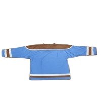 top quality light blue custom design ice hockey jersey sublimation long sleeve shirt unique ice hockey jerseys tshirt