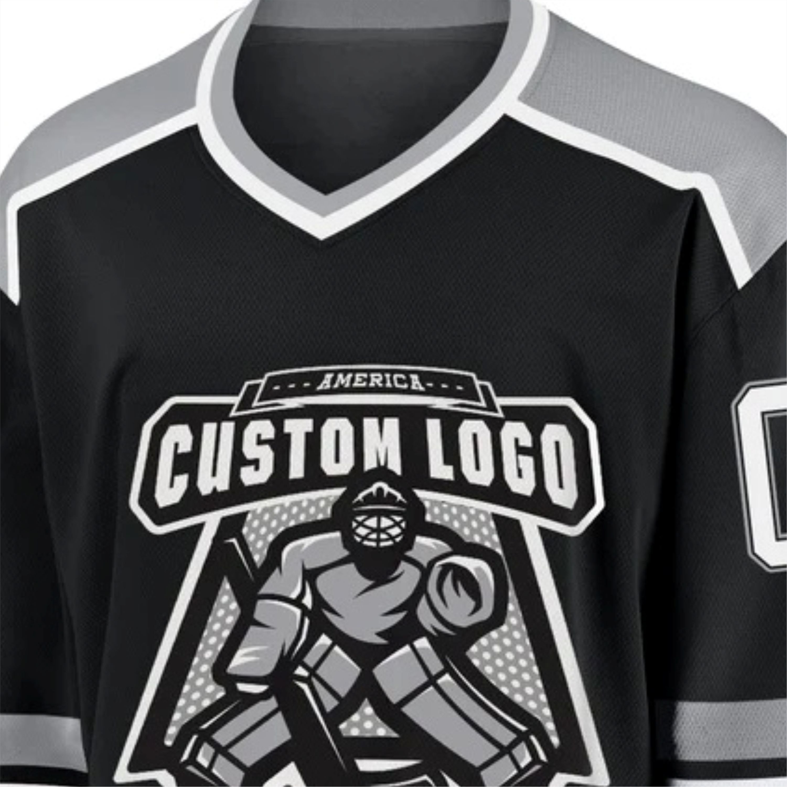 Wholesale 100%Polyester Tackle Twill Premium Authentic Hockey Jersey Breathable Lightweight Ideal for Competitive Practice