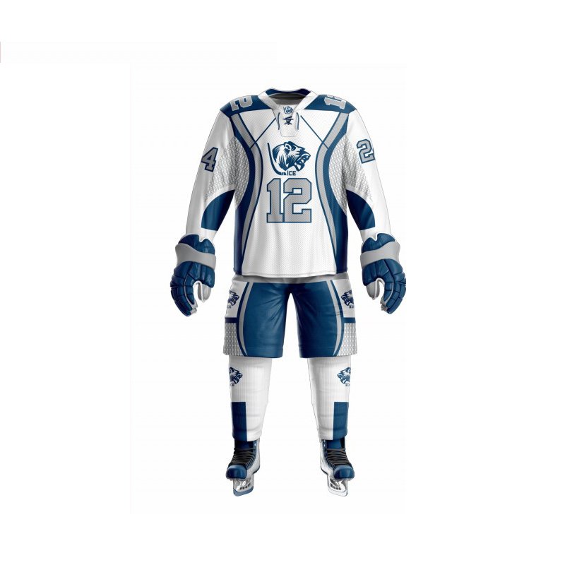Plus Size Ice Hockey Uniform With Digital Sublimation Full Sleeve Shirts & Shorts For Sale