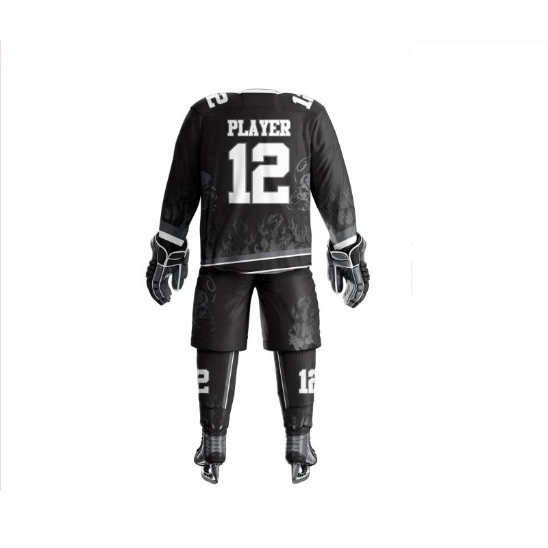 Plus Size Ice Hockey Uniform With Digital Sublimation Full Sleeve Shirts & Shorts For Sale