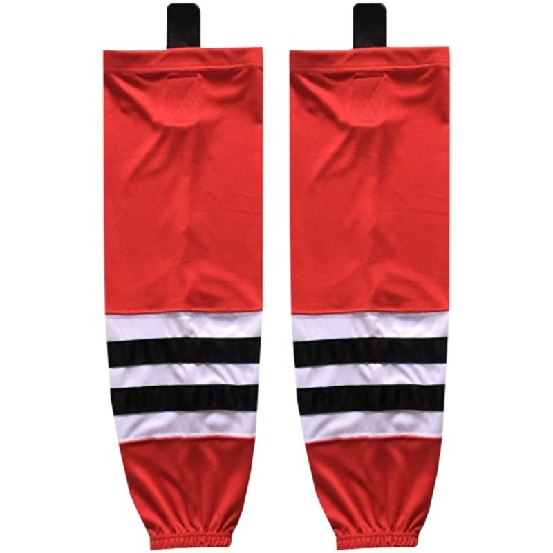 Wholesale Professional Men's Ice Hockey Socks Unisex Team Hockey Wear Custom Logo Printing Sublimation Technique Polyester