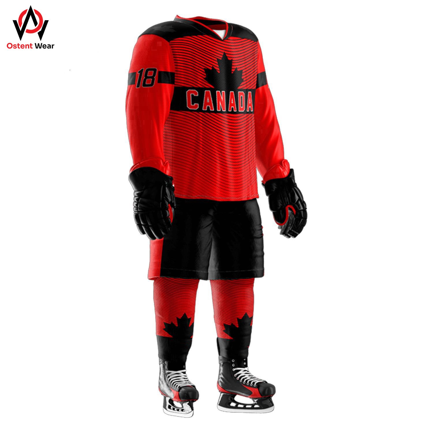 Factory Manufacture Premium Quality Unisex Ice Hockey Jersey Pant Sets Unisex Training Uniform OEM Team Name Wholesale Price