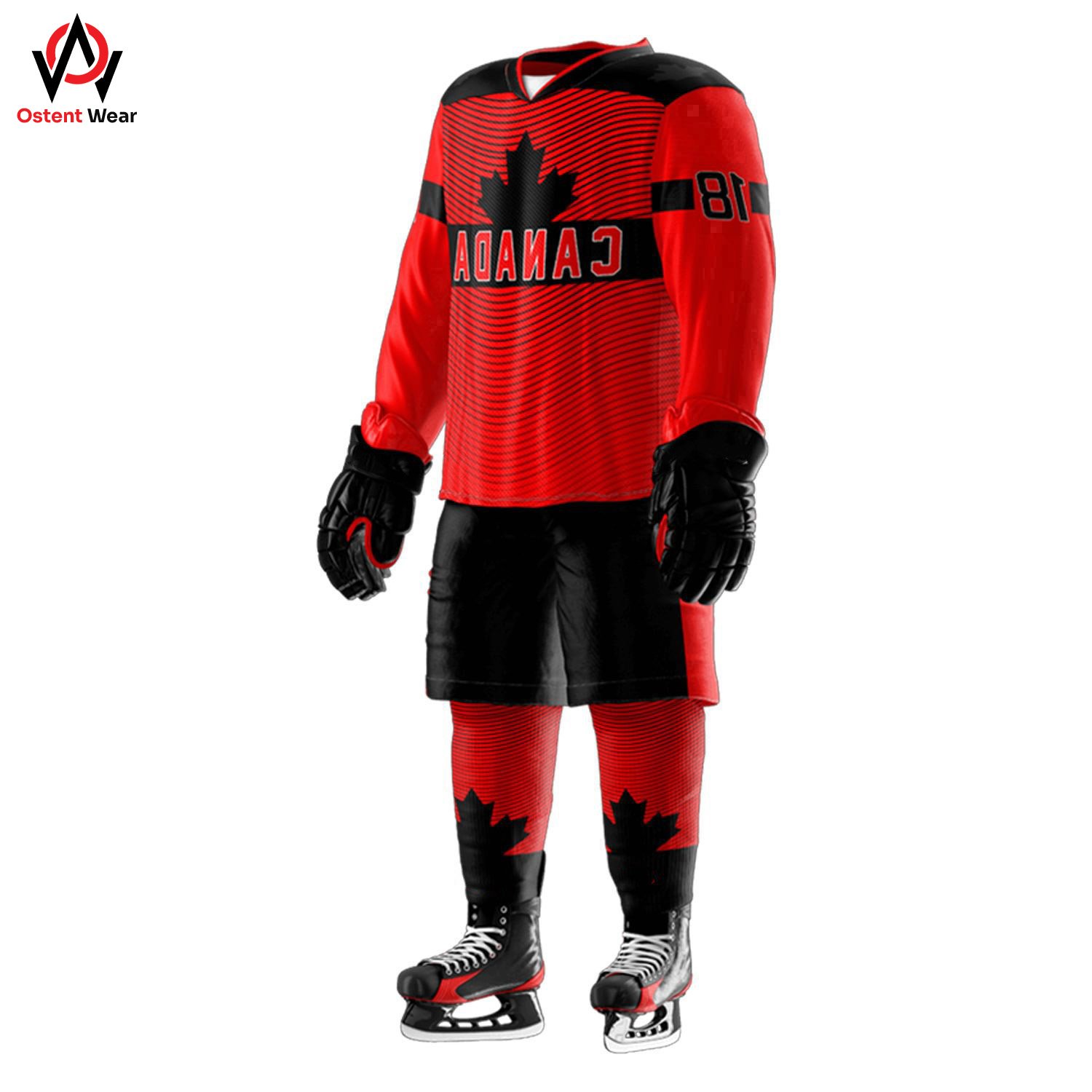 Factory Manufacture Premium Quality Unisex Ice Hockey Jersey Pant Sets Unisex Training Uniform OEM Team Name Wholesale Price