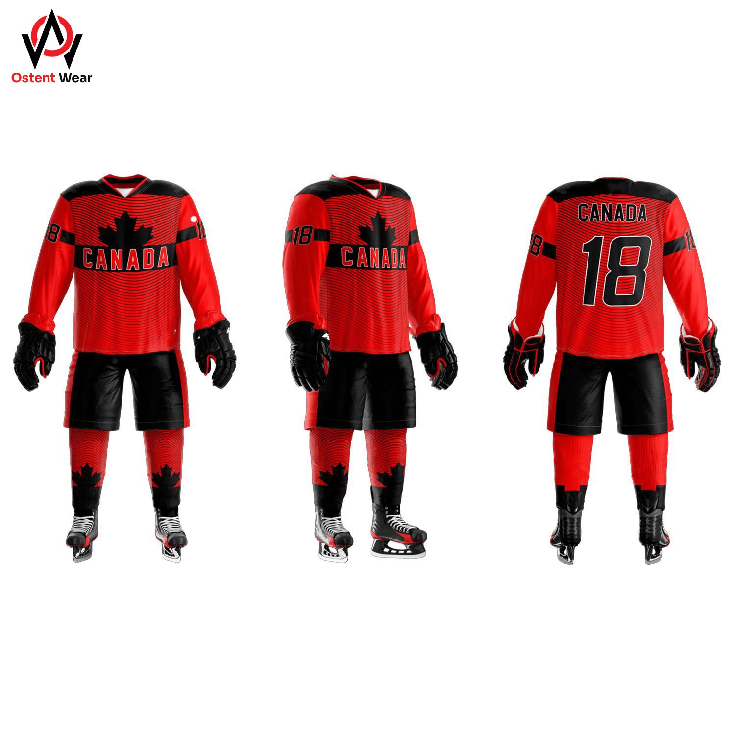 Factory Manufacture Premium Quality Unisex Ice Hockey Jersey Pant Sets Unisex Training Uniform OEM Team Name Wholesale Price