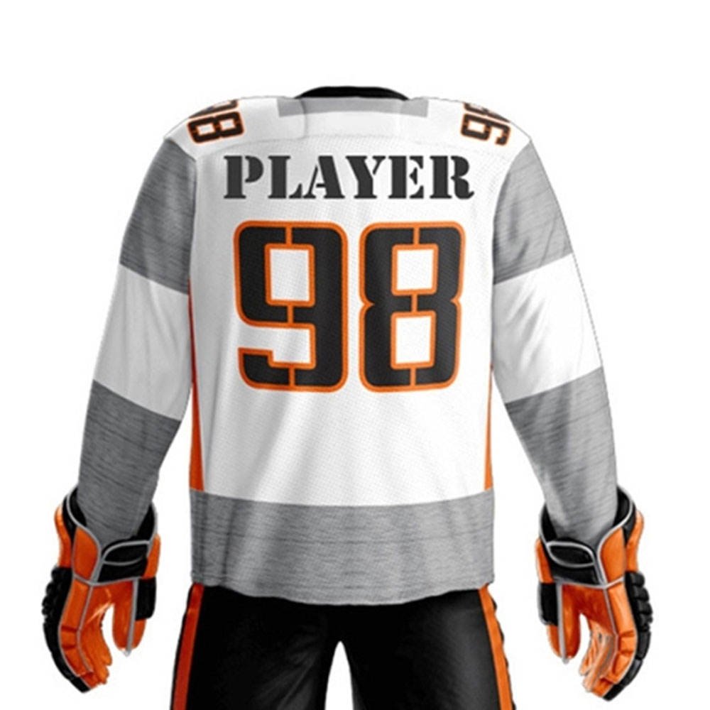 New Arrival Black And White Color Customized Design Hot Sale Breathable Men Sports Wear High Quality Ice Hockey Uniform