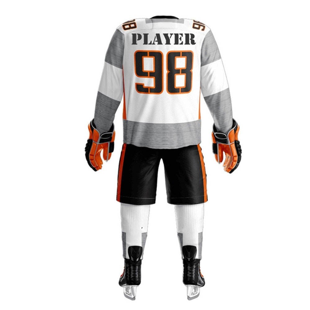 New Arrival Black And White Color Customized Design Hot Sale Breathable Men Sports Wear High Quality Ice Hockey Uniform