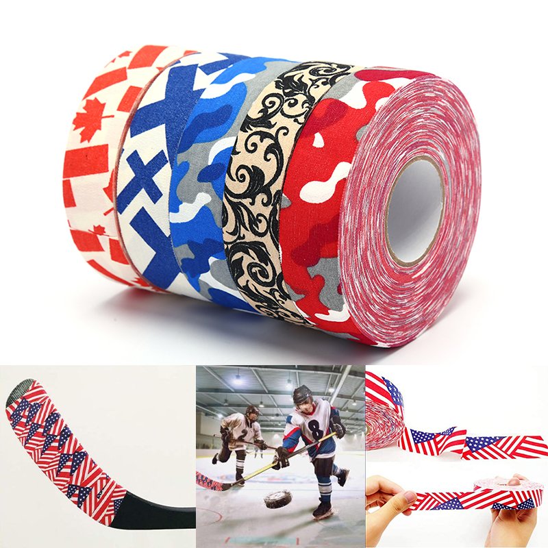 Custom Cotton Fabric Cloth Hockey Stick Tape for Ice Roller Hockey Stick, Blade Handle protector Hockey Tape